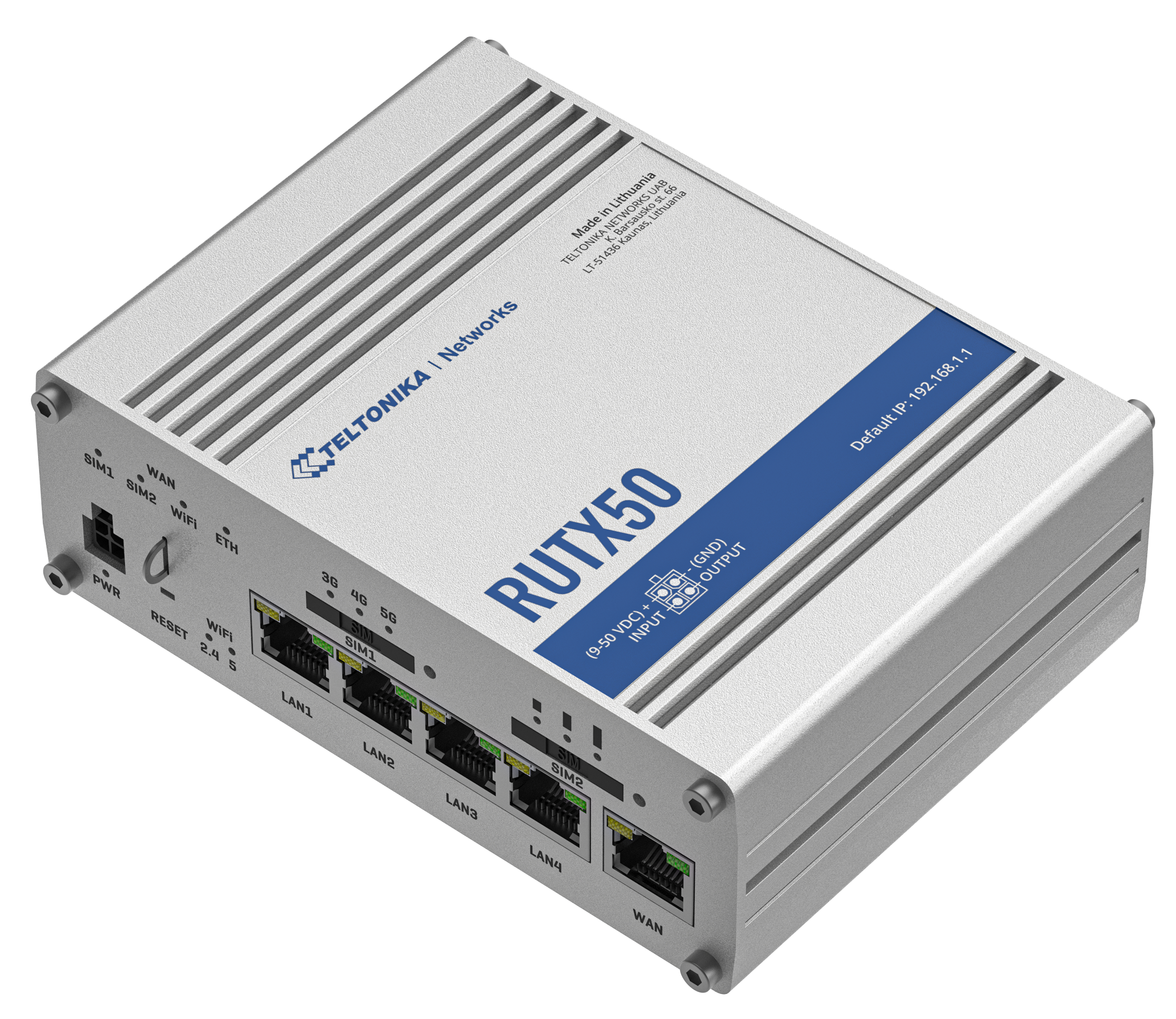 Teltonika RUTX50 wireless router Gigabit Ethernet 5G Stainless steel