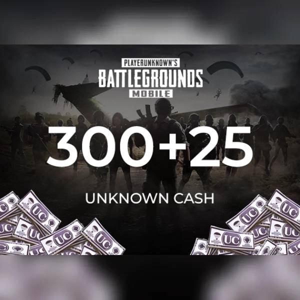 PUBG Mobile 300 + 25 UC (Unknown Cash) Direct Top-Up - GLOBAL