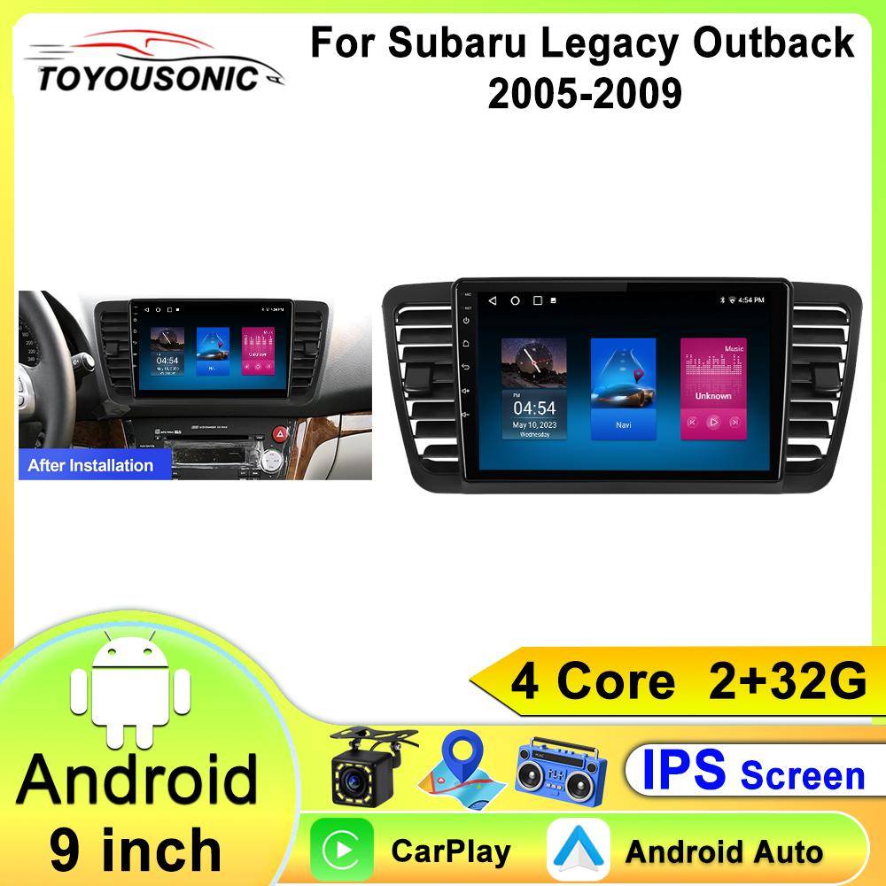 2 Din Android Bilradio Multimedia för Subaru Outback 3 Legacy 4 2005-2009 Bilstereo Radio Intelligenta GPS-navigering Carplay