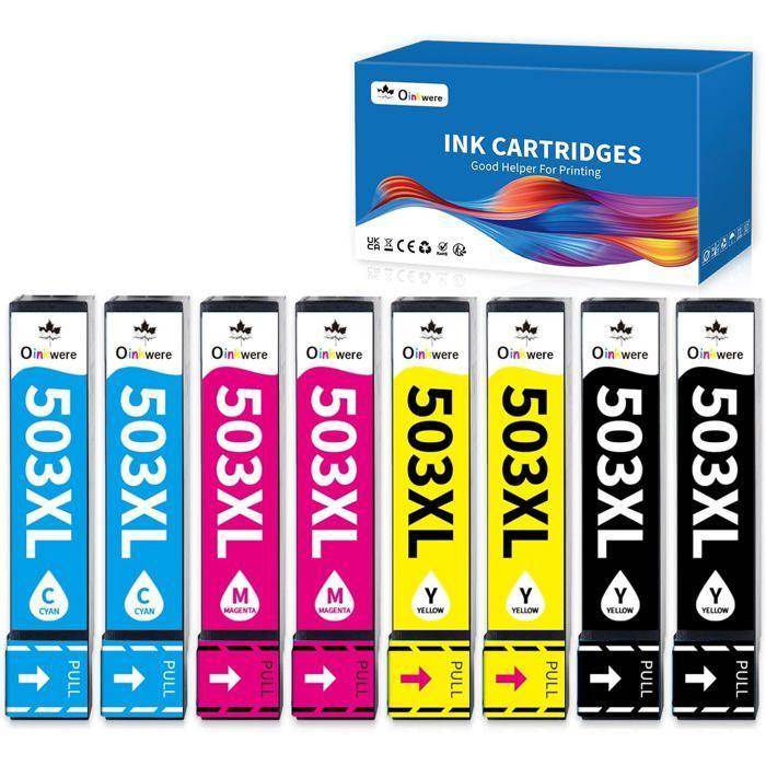 Lot De 8 Cartouches 503Xl 503 Xl Compatibles Avec Epson 503Xl Multipack Cartouche Encre Pour Epson Expression Home Xp-5200 Xp-5205