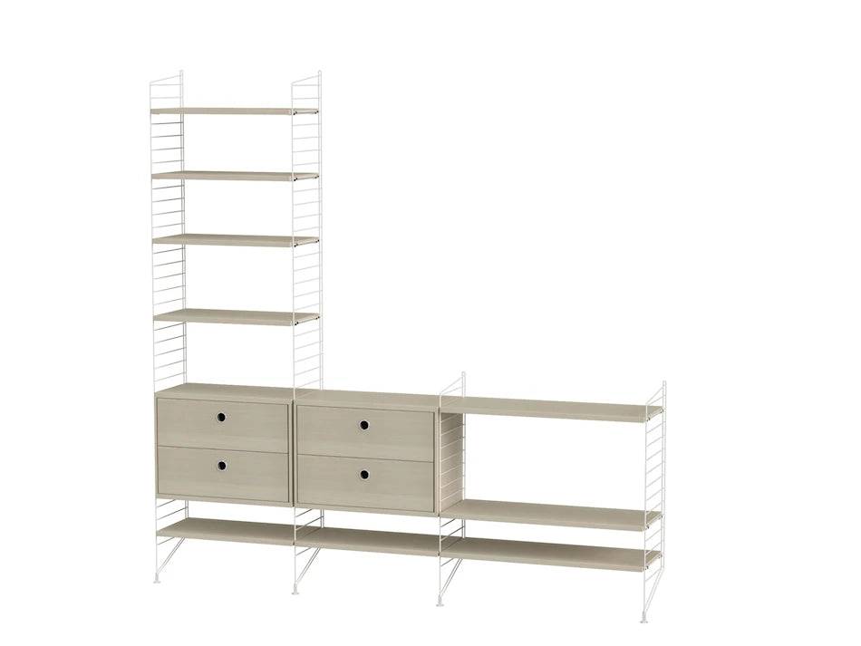 Reol, Living room J fra String Hvid - ask - Jacobsen Plus