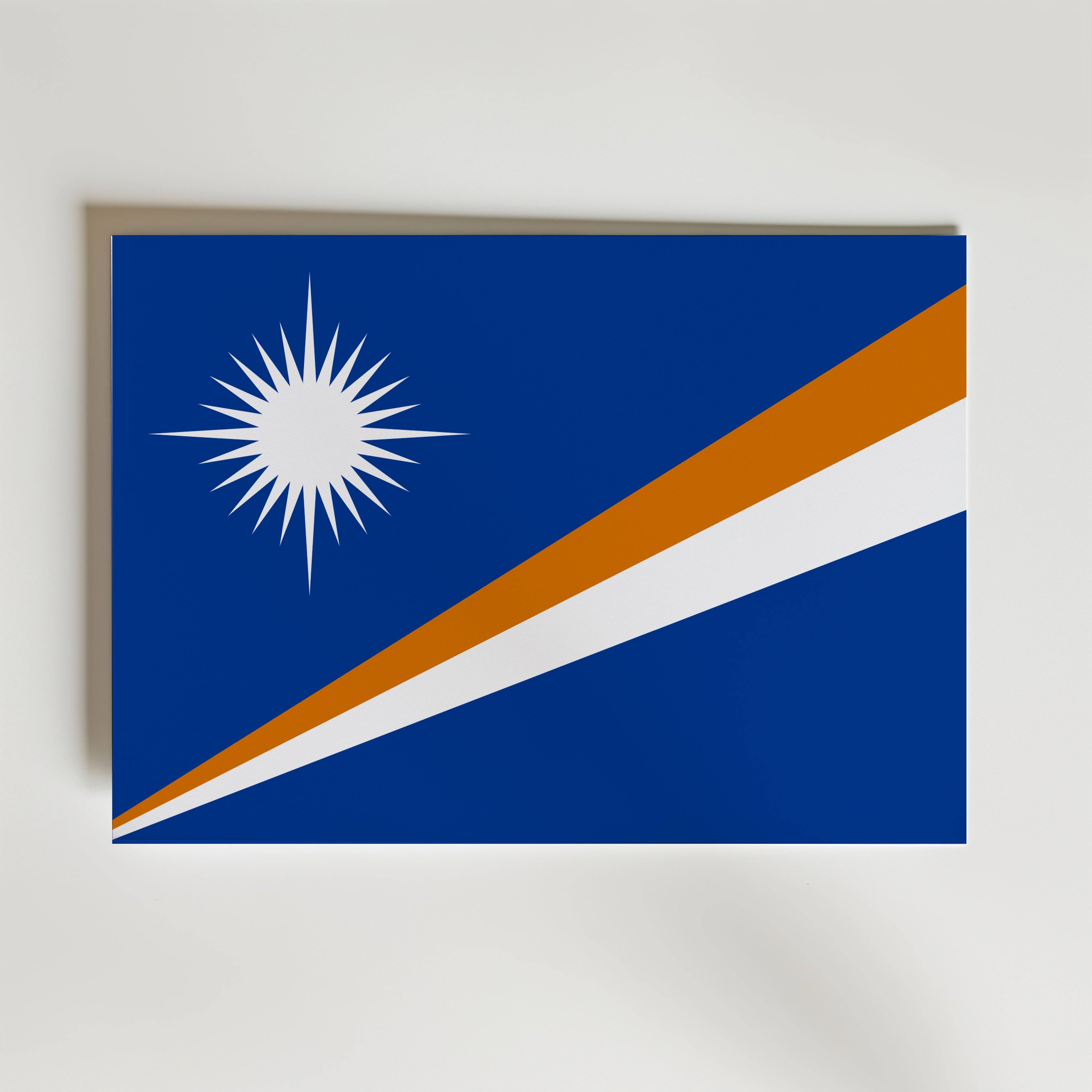 Marshall Islands National Flag Poster - Canvas 140x100 cm