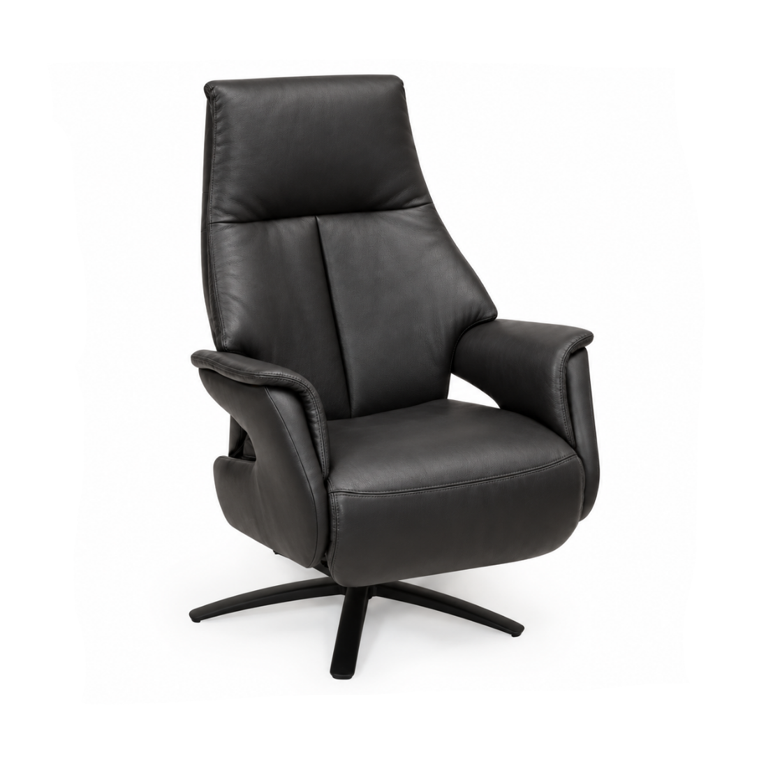 Hjort Knudsen - Chelsea 8125 lænestol m. recliner - Manuel funktion / Læder / Semianilin - 315 Red