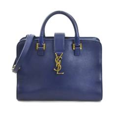 Saint Laurent Vintage, Vintage , Dame, Blå, ONE SIZE, Uld, Brugt College Taske YSL Stil Tote