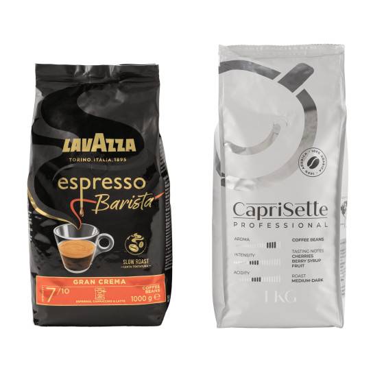 Coffee beans set Lavazza Espresso Barista Gran Crema + Caprisette Professional, 2 kg