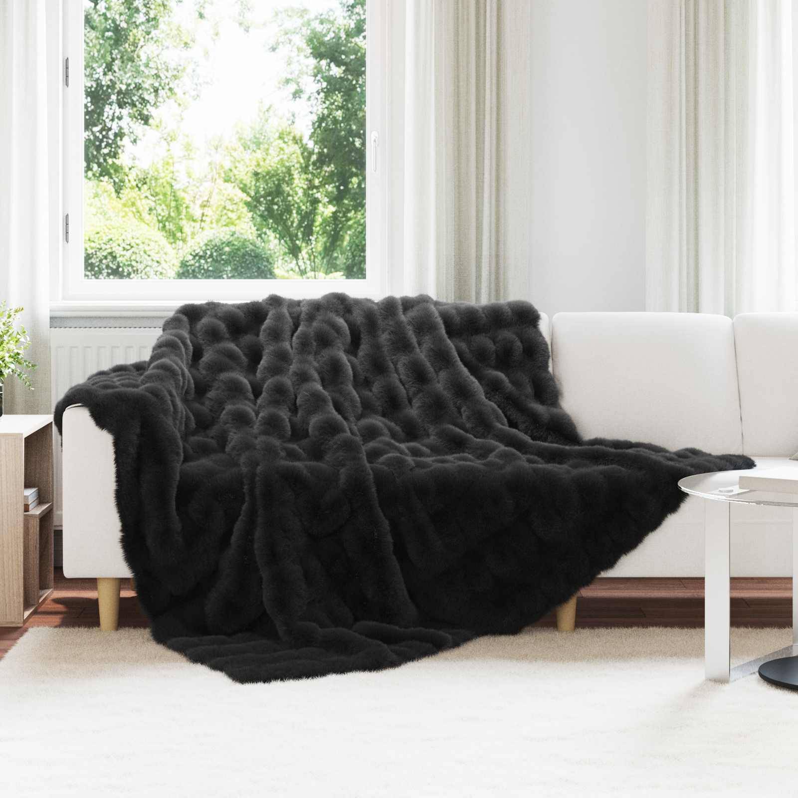 Skridsikker tæppe / køkkenklud af kunstig kaninpels Olite 4 pcs