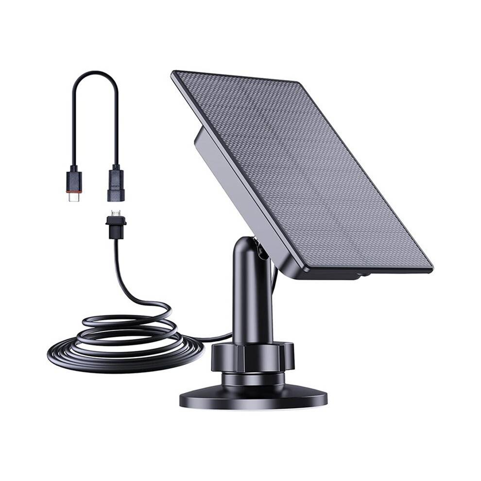 2-in-1 USB + Type-C Outdoor Solar Panel Charger, Suitable for Security Cameras/Small Home Lighting Systems.