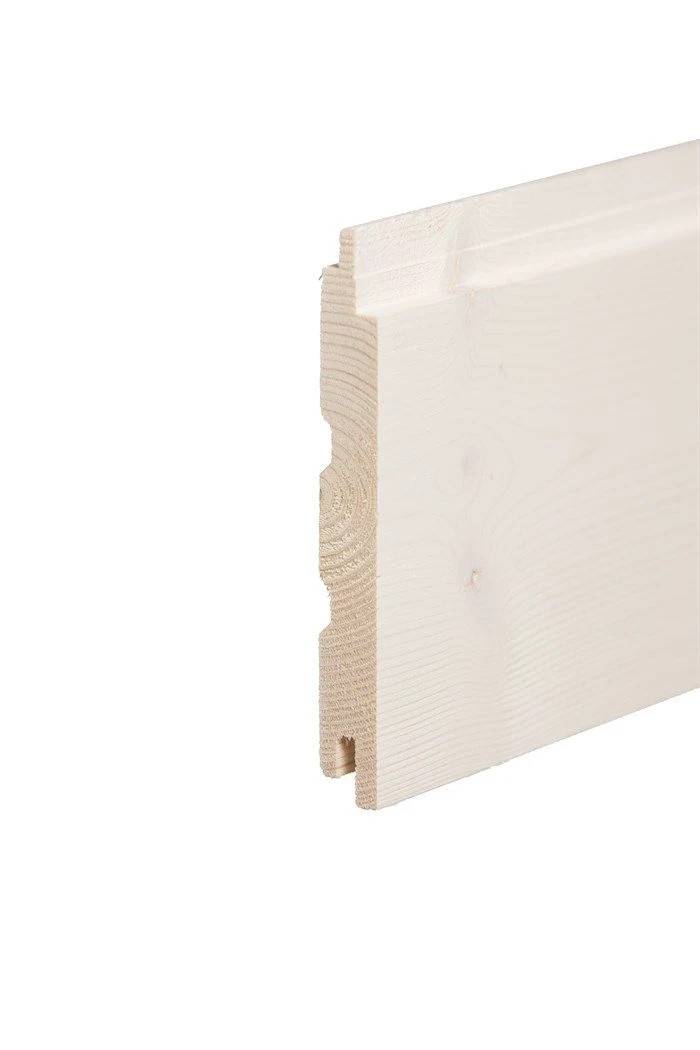 Bastupanel Aureskoski Borstad Gran 6st/pkt TRANS Vitvaxad