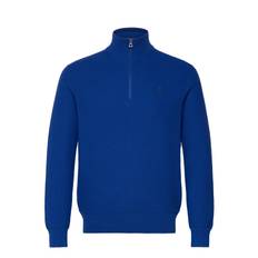 POLO RALPH LAUREN Mesh-Knit Cotton Quarter-Zip Sweater |Blue |M