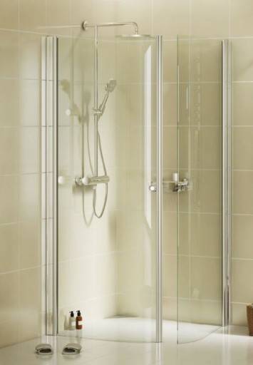 Strømberg Savona 60 brusehjørne, buet, 90 cm, krom