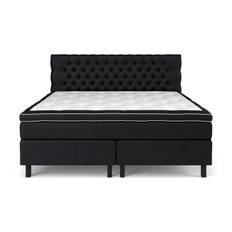 Komplett Sängpaket Estelle 210x210 cm - Svart|Sammet sängpaket Svart Drömvik