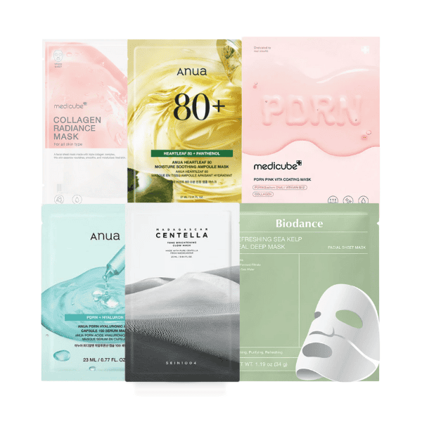 Sheet Maske Boks - 6 stk