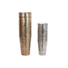 Moderne Aluminiumvase i Guld- og Sølvfinish