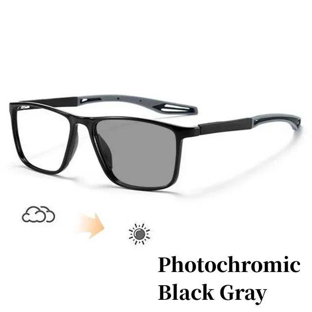 Trendy Unisex Photochromic Myopia Glasses UV Protection Prescription Eyewear -4 0 Diopter Outdoor Smart Glasses for Men Women -3.0