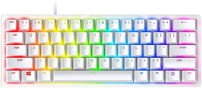 Razer Huntsman Mini 60%, Gaming Keyboard, Optical, US, Mercury, Wired.