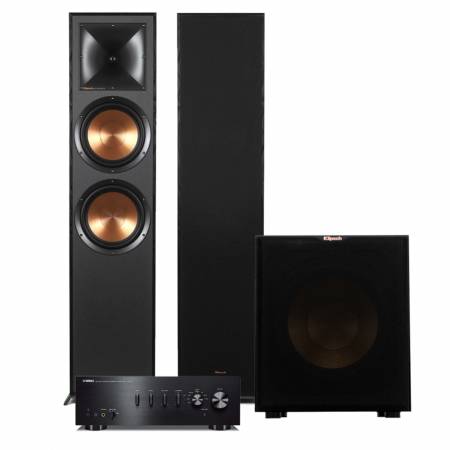 Yamaha A-S501 MK II & Klipsch R-600F 2.0 stereopaket, svart