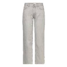 GINA TRICOT Low Straight Jeans |Grå |42