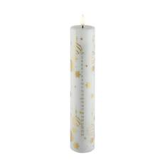 Deluxe Homeart LED Kalenderlys - Ø5x H25 cm - Guld