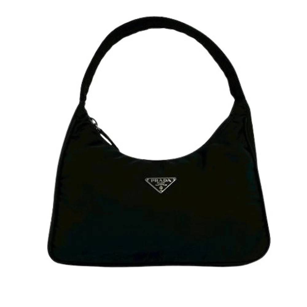 Prada Vintage Pre-owned Vintage Nylon Skuldertaske - Vintage - Dame - Sort - ONE SIZE - Uld