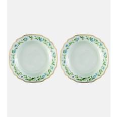 Aquazzura Casa Secret Garden set of 2 soup plates - green - One Size