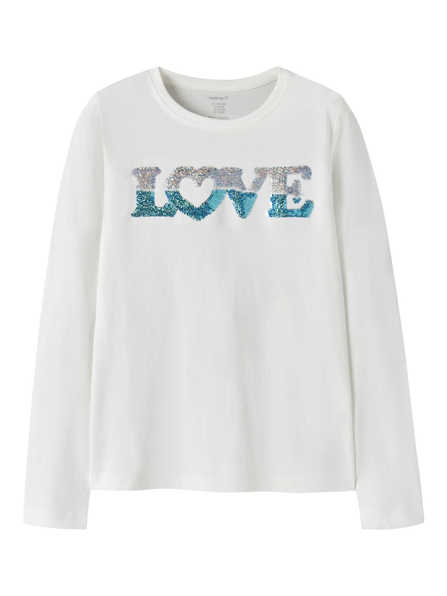 NAME IT T-shirt 'NKFNTRINE' aqua / silver / vit