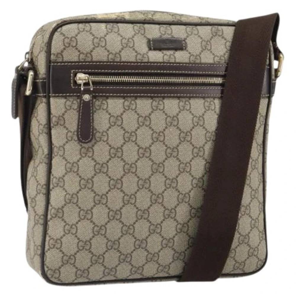 Gucci Vintage Pre-owned Vintage Canvas Cross Body Taske - Vintage - Dame - Beige - ONE SIZE - Tyl