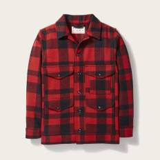 Mackinaw Wool Cruiser Jacket, Red/Black Plaid - M