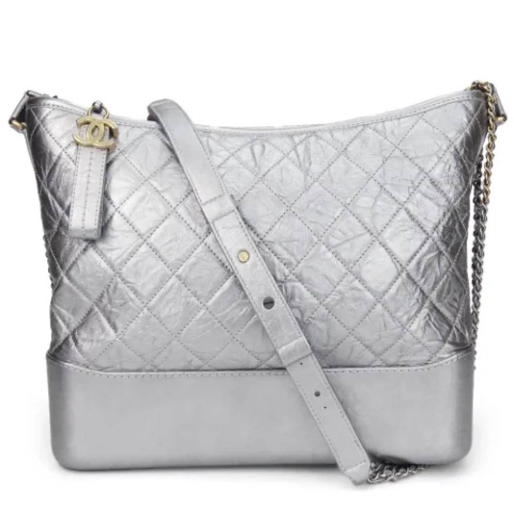 Chanel Vintage Pre-owned Laeder chanel-tasker - Vintage - Dame - Grå - ONE SIZE - Uld