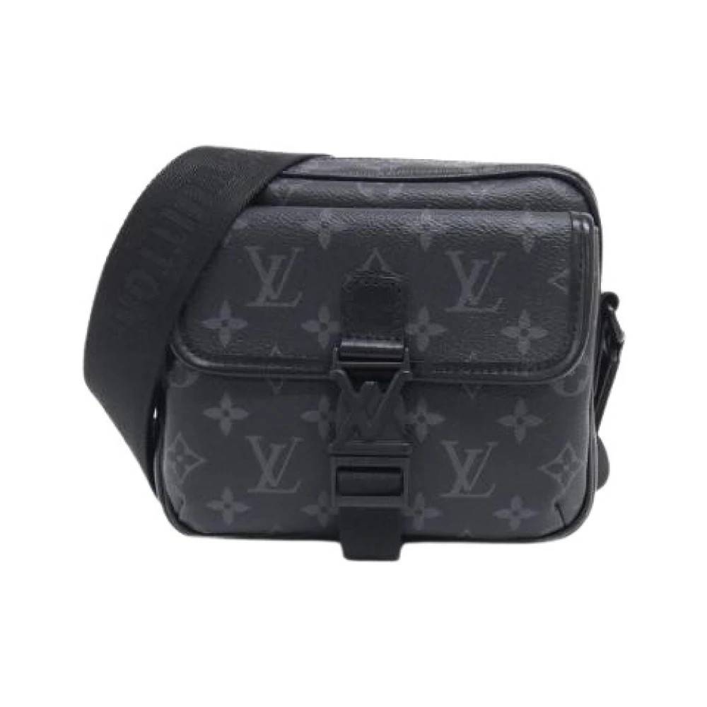 Louis Vuitton Vintage Pre-owned Monogram Eclipse Get Away Messenger Skuldertaske - Vintage - Herre - Sort - ONE SIZE - Uld