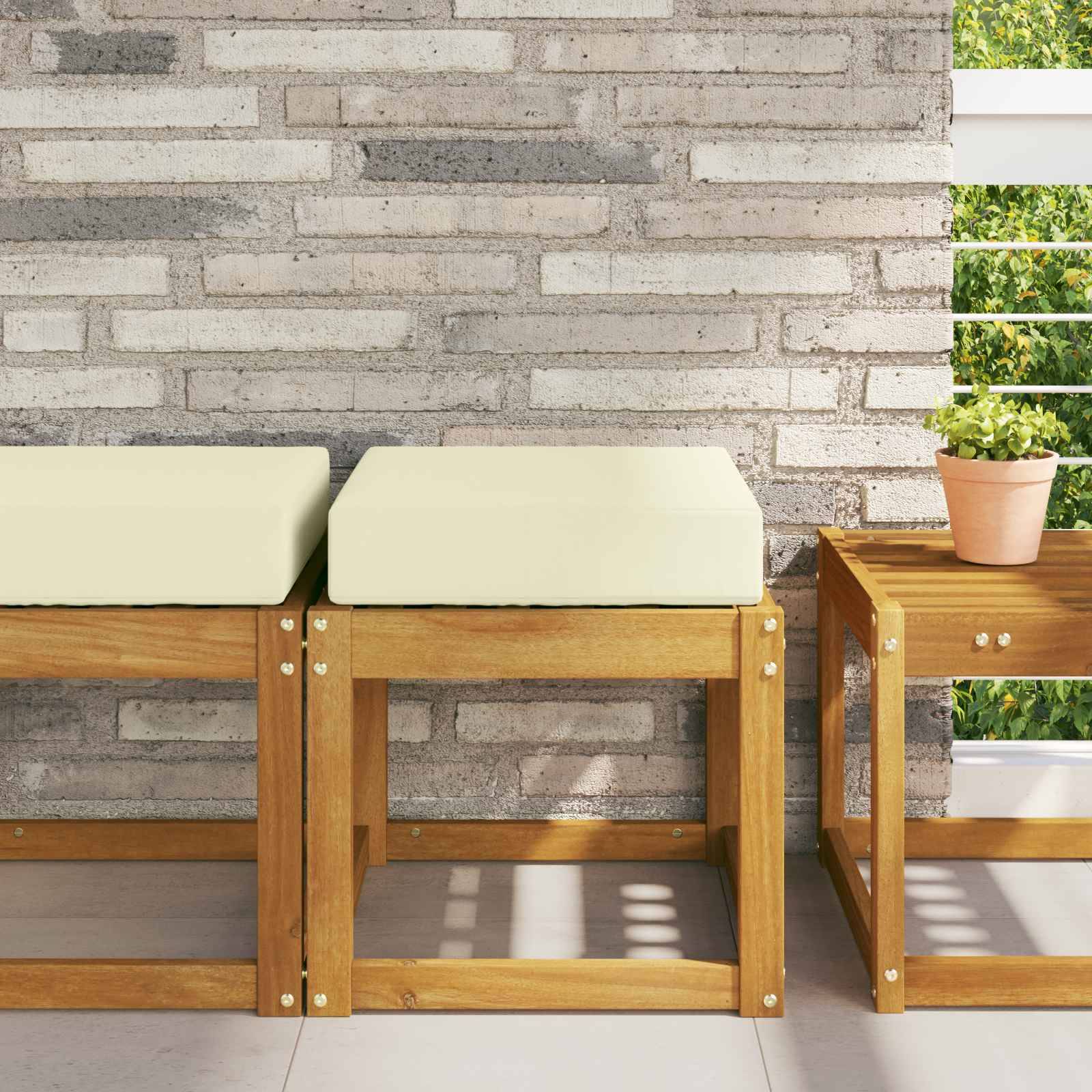 Udendørs Sædepude 100% Polyester - Creme / 40 x 40 cm