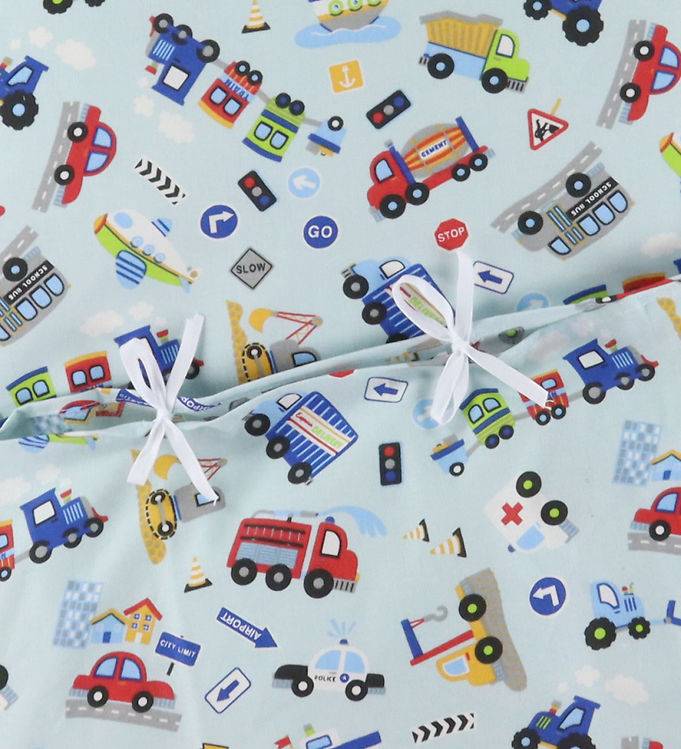 Nørgaard Madsens Sängkläder - Baby - Trafik - Ljusblå - Nørgaard Madsens - Baby - Sängkläder - Baby