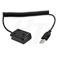 HangTon 5 V USB till NP-FW50 Dummy-batteri för Sony ZVE10 A7 A7II A7S A7S2 A7R A7RII A6300 A6500 A6000 A5100 NEX-serien kamera