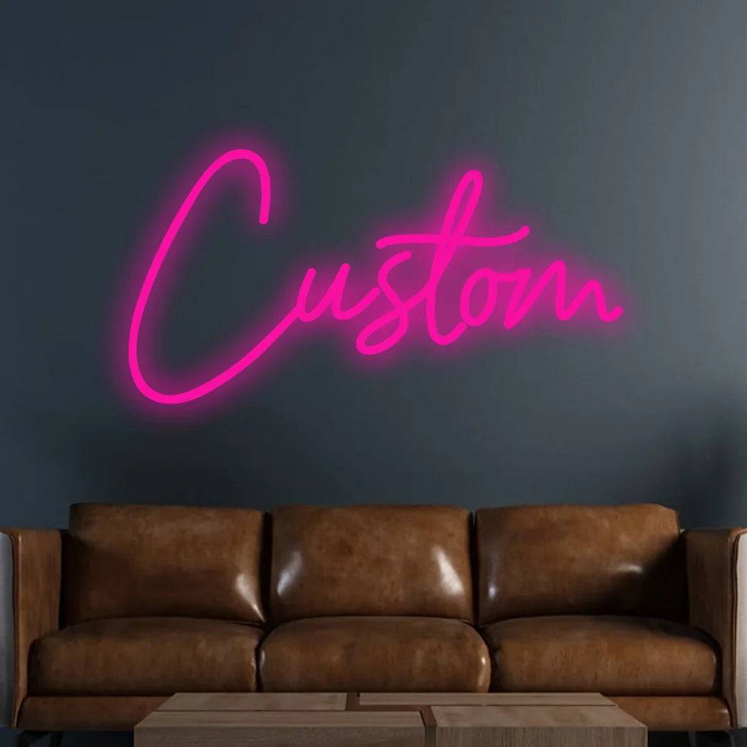 Custom Neon Sign Led Name Light for Kids Name Custom Signs Teenage Gift Led Neon Sign for Wall Decor Bedroom Decor Personalized - Hot Pink USB / 1 line 45cm 8 letter