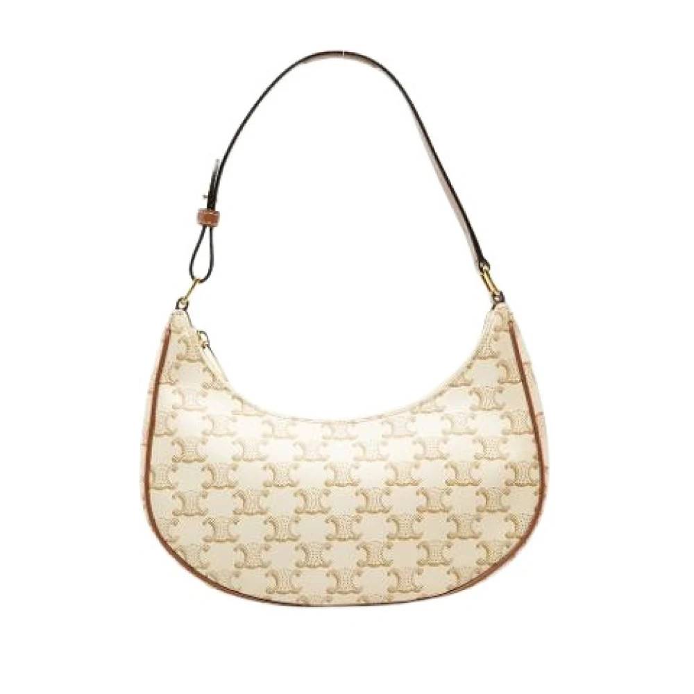Celine Vintage Pre-owned Ava Skuldertaske - Vintage - Dame - Hvid - ONE SIZE - Uld
