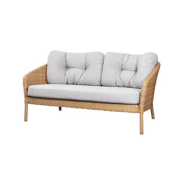 Cane-line Ocean large 2-pers. sofa - Flat Weave Natural / White grey