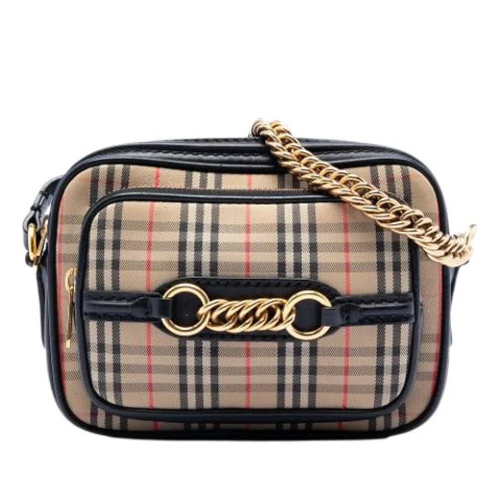 Burberry Vintage Pre-owned Canvas Crossbody Taske - Vintage - Dame - Beige - ONE SIZE -