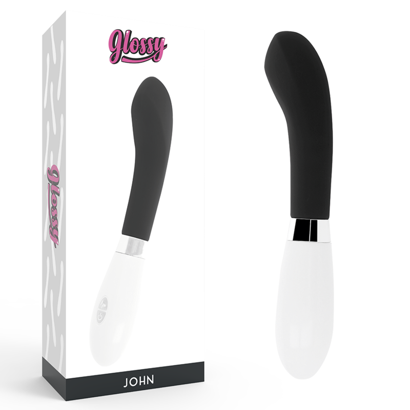 Glossy John – Vibrerande Dildo i Svart