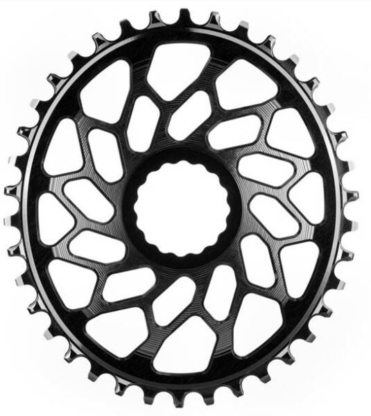Absolute Black Singlespeed Drev 44T Oval Direkte Montering Svart