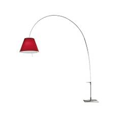 Luceplan Lady Costanza D13E d golvlampa röd skärm, aluminiumstativ