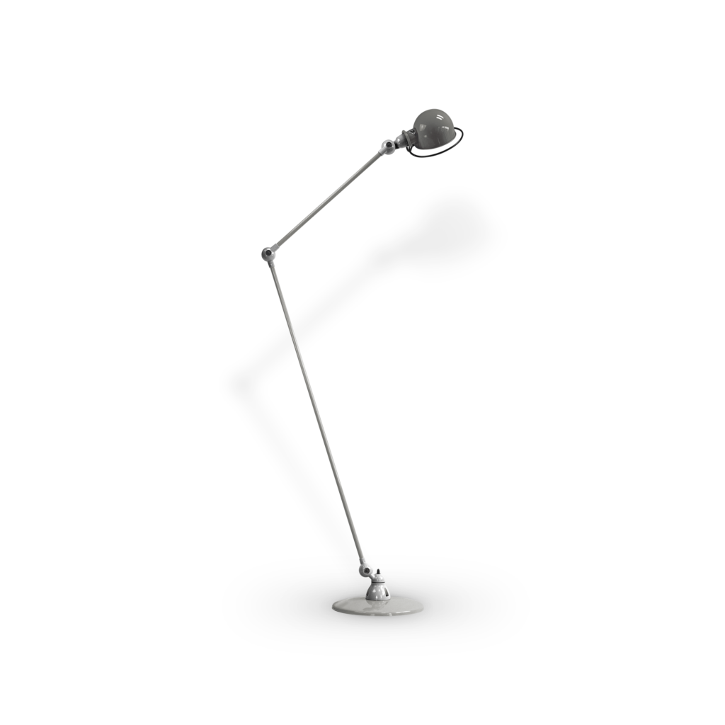 Loft D1260I gulvlampe fra Jieldé - Mouse grey / Blank/poleret
