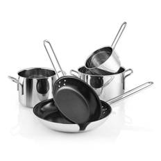 Eva Trio Stainless Steel Gryde og pandesæt 5 stk. Ø20 cm Ø28 cm 1,1 l 2,2 l 3,6 l