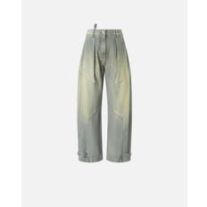Pinko, Vintage denim P-Pants jeans with balloon leg, Délavage clair vintage, 44