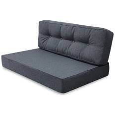 Pallehynde til pallesofa - 120x80 cm - 15 cm tyk siddehynde til palle - Antracitgrå pallehynde - Nordstrand Home pallesofa hynde