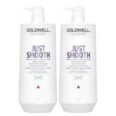 Goldwell Dualsenses Just Smooth Taming Shampoo 1000ml & Taming Conditioner 1000ml Duo