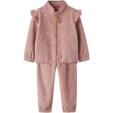 Lil' Atelier Nmflaspektra Fleece SET AOP LIL Str 116 - Lyserød Bukser hos Magasin