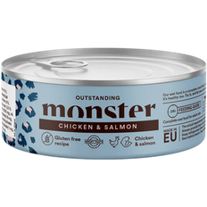 Monster Pet Food Cat Adult Multi Chicken/Salmon Burk 100 g x 12