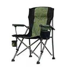 GIJMZY Fällbar stol camping hopfällbar stol campingstol hopfällbar stol mjuka utemöbler fåtölj fritidsfordon camping fiske chef stol (grön)