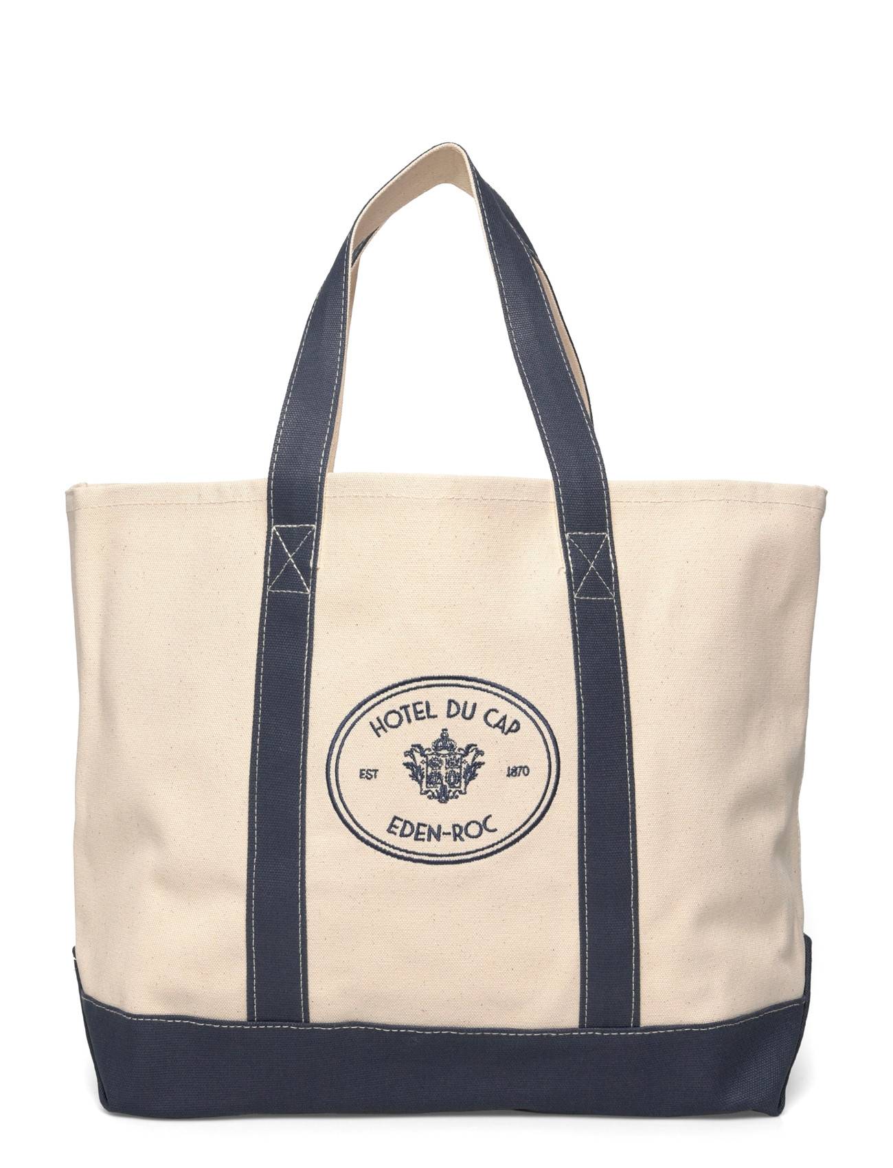 SPORTY & RICH Eden Crest Two Tone Tote | Cream | One Size