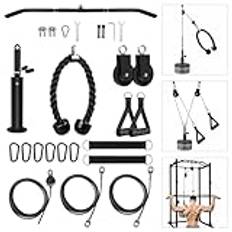 LFJ Remskiva Gym Hemma, Remskiva Kit Gym DIY Grips Remskivor Gym Rep Triceps Home Gym Cable Viktremskiva System (Set med remskiva)
