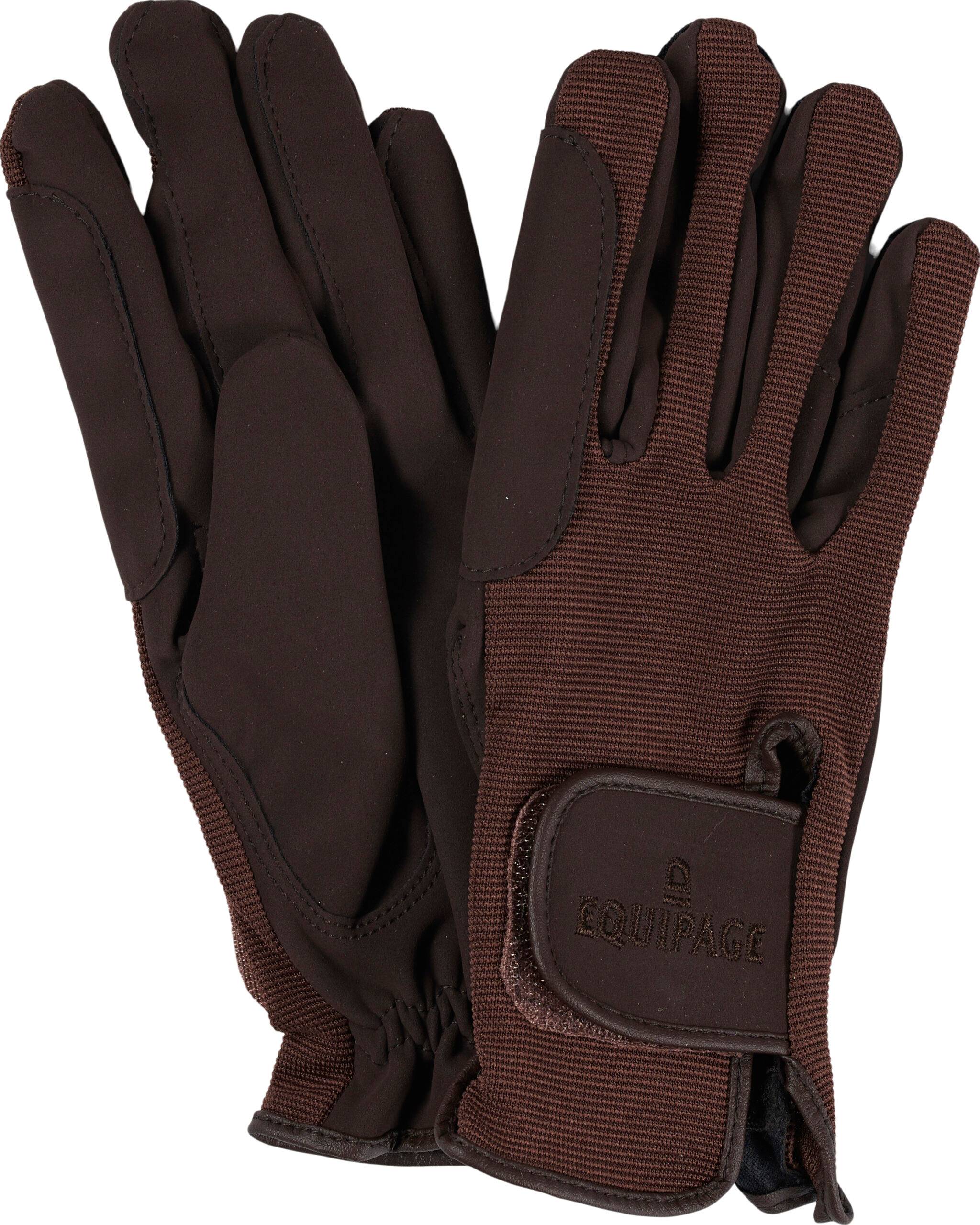 Equipage Action Stretch ridhandskar - Brun - 2X-Large